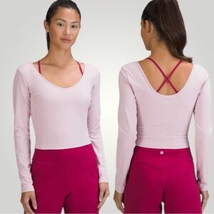 Lululemon Align Long Sleeve Shirt (Nulu Cropped Top) Pink Peony